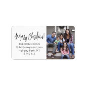 Étiquette N'importe quel script Christmas Photo Modern Retur (Devant)