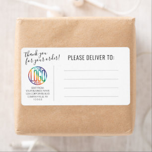 Étiquette N'Importe Quel Texte Logo Entreprise Adresse De Re