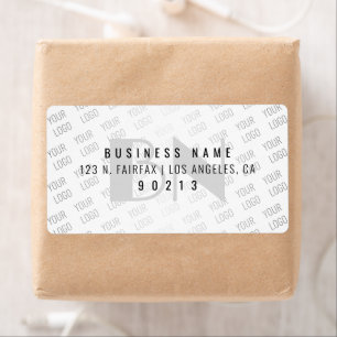 Étiquette N'importe quelle adresse de retour Logo Carrelé Bl