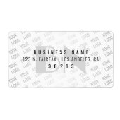 Étiquette N'importe quelle adresse de retour Logo Carrelé Bl (Devant)