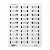 Étiquette Ninja Pair, un garçon et une fille (Feuille entière)