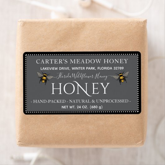 Étiquette Niveau personnalisé Honey | Autocollants ronds cla (En situation)