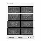 Étiquette Niveau personnalisé Honey | Autocollants ronds cla (Feuille entière)