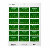 Étiquette niveaux d'adresse compas graphique (Feuille entière)