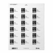 Étiquette Niveaux De Gris De L'Avenue Des Chênes (Feuille entière)