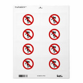 Étiquette NO Ball Games ⚠ Thai Park ⚠ (Feuille entière)