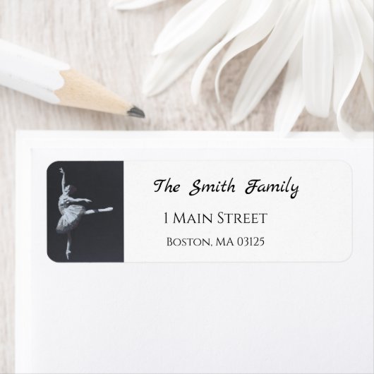 Étiquette No Drama, Only Freedom, Black & White Ballerina (En situation)