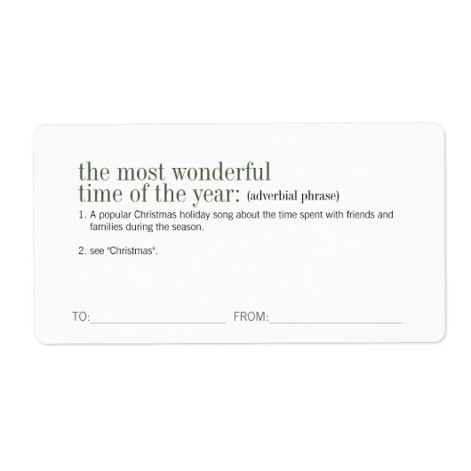 Étiquette Noël (Devant)