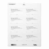 Étiquette Noël (Feuille entière)