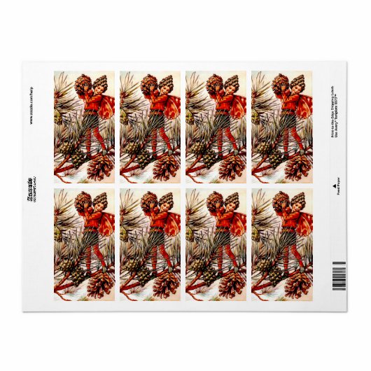 Étiquette Noël (Feuille entière)