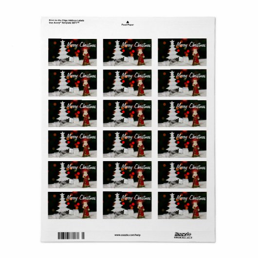 Étiquette Noël (Feuille entière)