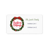 Étiquette Noël (Devant)