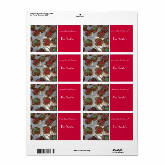 Étiquette Noël (Feuille entière)