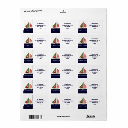 Étiquette Noël (Feuille entière)