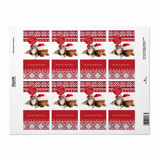 Étiquette Noël (Feuille entière)