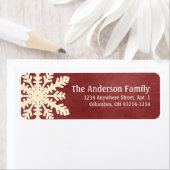 Étiquette Noël 1 : Flocon de neige 5e Adresse de retour Étiq (En situation)