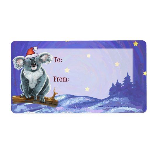 Étiquette Noël à Koala Bear (Devant)