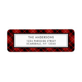 Étiquette Noël | Adresse de retour de vacances (Devant)