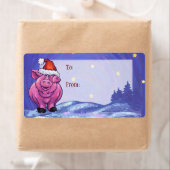 Étiquette Noël au porc (En situation)