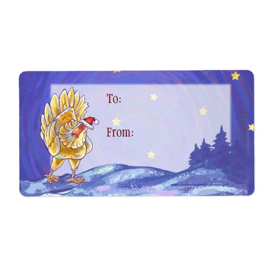 Étiquette Noël au poulet (Devant)