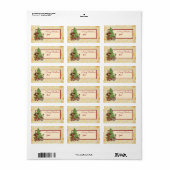 Étiquette Noël avec chat (Feuille entière)