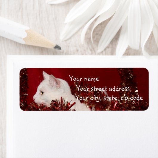 Étiquette Noël blanc (En situation)