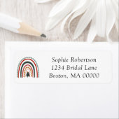 Étiquette Noël Bohème Arc-en-Ciel Réception de Mariage (En situation)