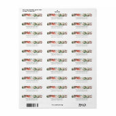 Étiquette Noël botanique | Vacances (Feuille entière)