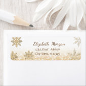 Étiquette Noël branché, Les flocons de neige, Glitterie (En situation)