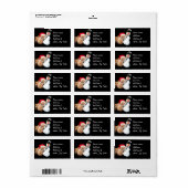 Étiquette Noël Chihuahua (Feuille entière)