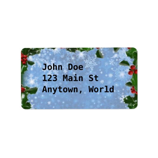 Étiquette Noël classique (Devant)