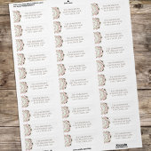 Étiquette Noël Classique Holly Berries Verdure Mandala