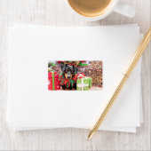 Étiquette Noël - Dachshund - Tanner (En situation)