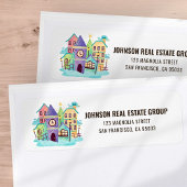 Étiquette Noël dans le village de Noël