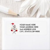 Étiquette Noël de baseball (En situation)