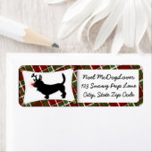 Étiquette Noël de Basset Hound Reinder (En situation)