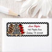 Étiquette Noël de Buffalo Plaid (En situation)