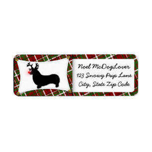 Étiquette Noël de corgi de Gallois de Pembroke
