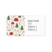 Étiquette Noël de golf sur le thème de la femme golfeuse (Devant)