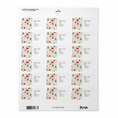 Étiquette Noël de golf sur le thème de la femme golfeuse (Feuille entière)