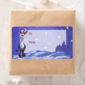 Étiquette Noël de l'âne (En situation)