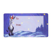 Étiquette Noël de l'âne (Devant)