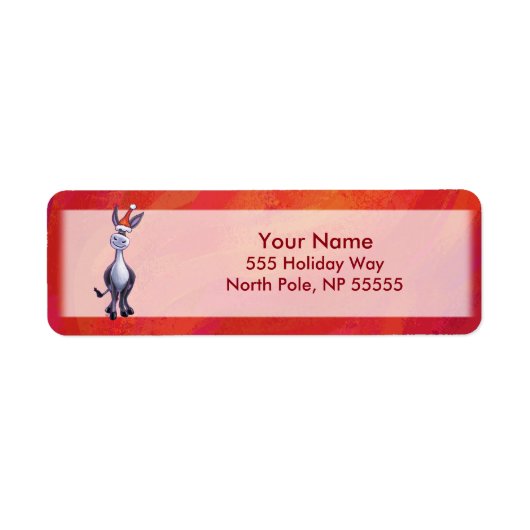 Étiquette Noël de l'âne (Devant)