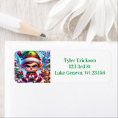 Étiquette Noël de l'elfe grincheux (En situation)