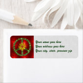 Étiquette Noël de l'étoile de la paix (En situation)