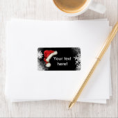 Étiquette Noël de Noël de Noël de Santa Hat Snowflake (En situation)