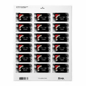 Étiquette Noël de Noël de Noël de Santa Hat Snowflake (Feuille entière)