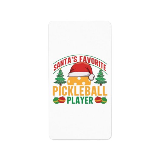 Étiquette Noël de Pickball (Devant)