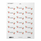 Étiquette Noël de pickleball (Feuille entière)