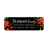 Étiquette Noël de Poinsettia (Devant)